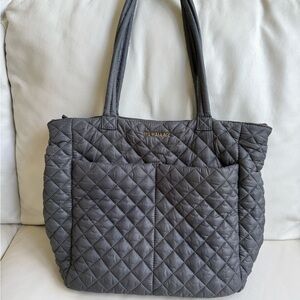 MZ Wallace Gray Quilted Tote Bag